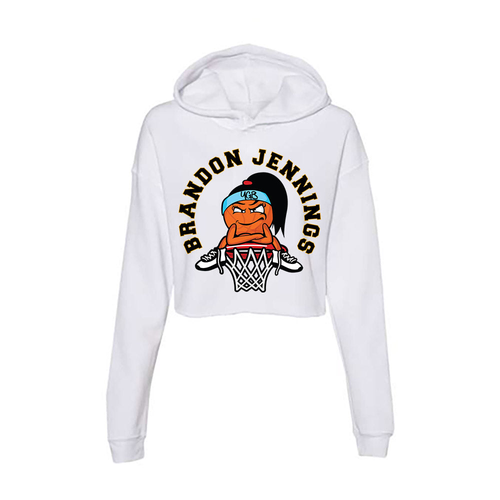 VCU - NCAA Men's Basketball : Brandon Jennings - Graphic v2 Women's Crop Fleece Hoodie-0