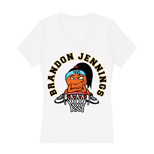 VCU - NCAA Men's Basketball : Brandon Jennings - Graphic v2 Women's V-Neck T-Shirt-0