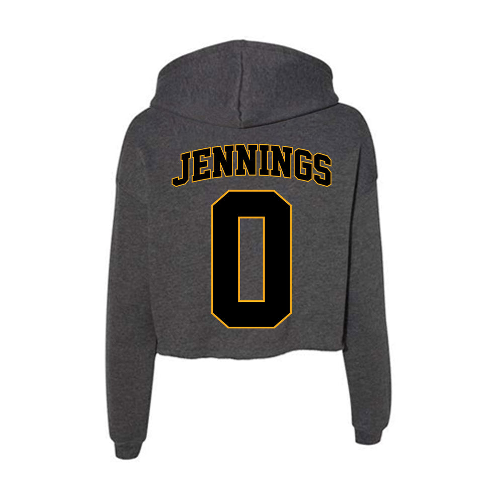 VCU - NCAA Men's Basketball : Brandon Jennings - Graphic Series v3 Women's Crop Fleece Hoodie-1