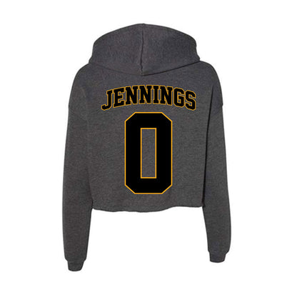 VCU - NCAA Men's Basketball : Brandon Jennings - Graphic Series v3 Women's Crop Fleece Hoodie-1
