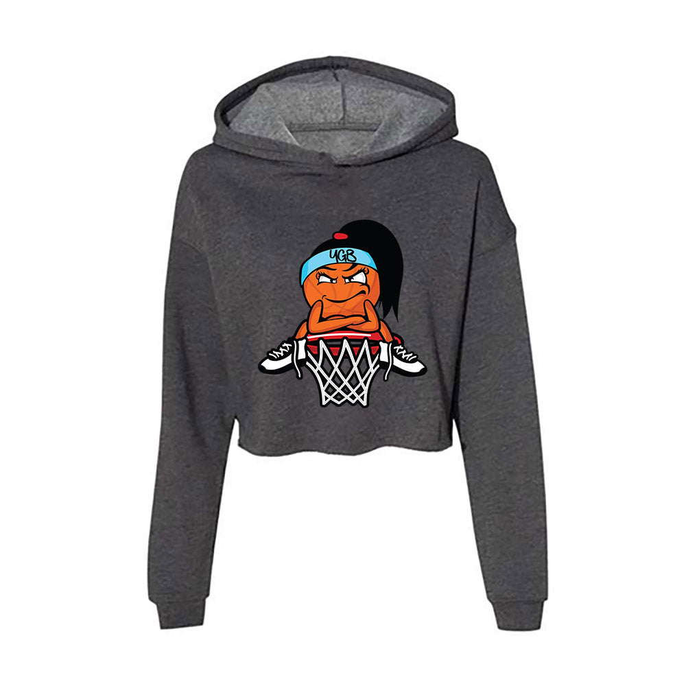 VCU - NCAA Men's Basketball : Brandon Jennings - Graphic Series v3 Women's Crop Fleece Hoodie-0
