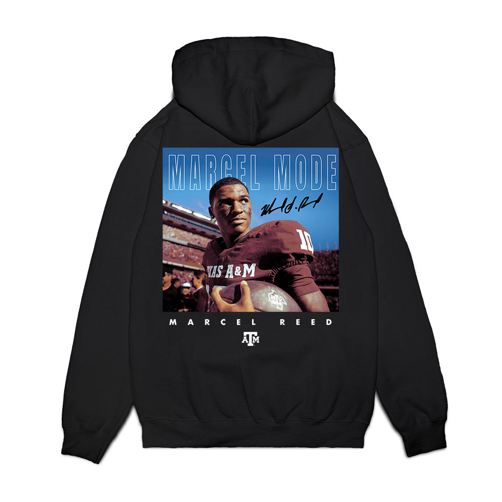 Texas A&M - NCAA Football : Marcel Reed - Marcel Mode Premium Hooded Sweatshirt-1