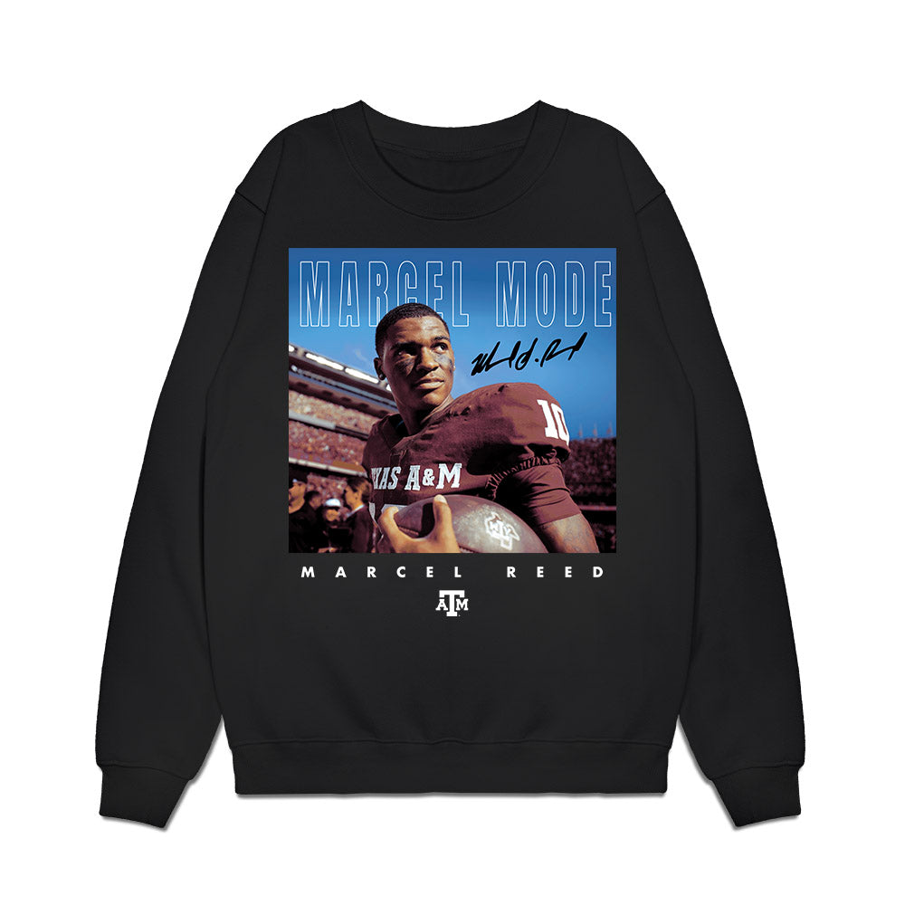 Texas A&M - NCAA Football : Marcel Reed - Marcel Mode Premium Crewneck Sweatshirt-0