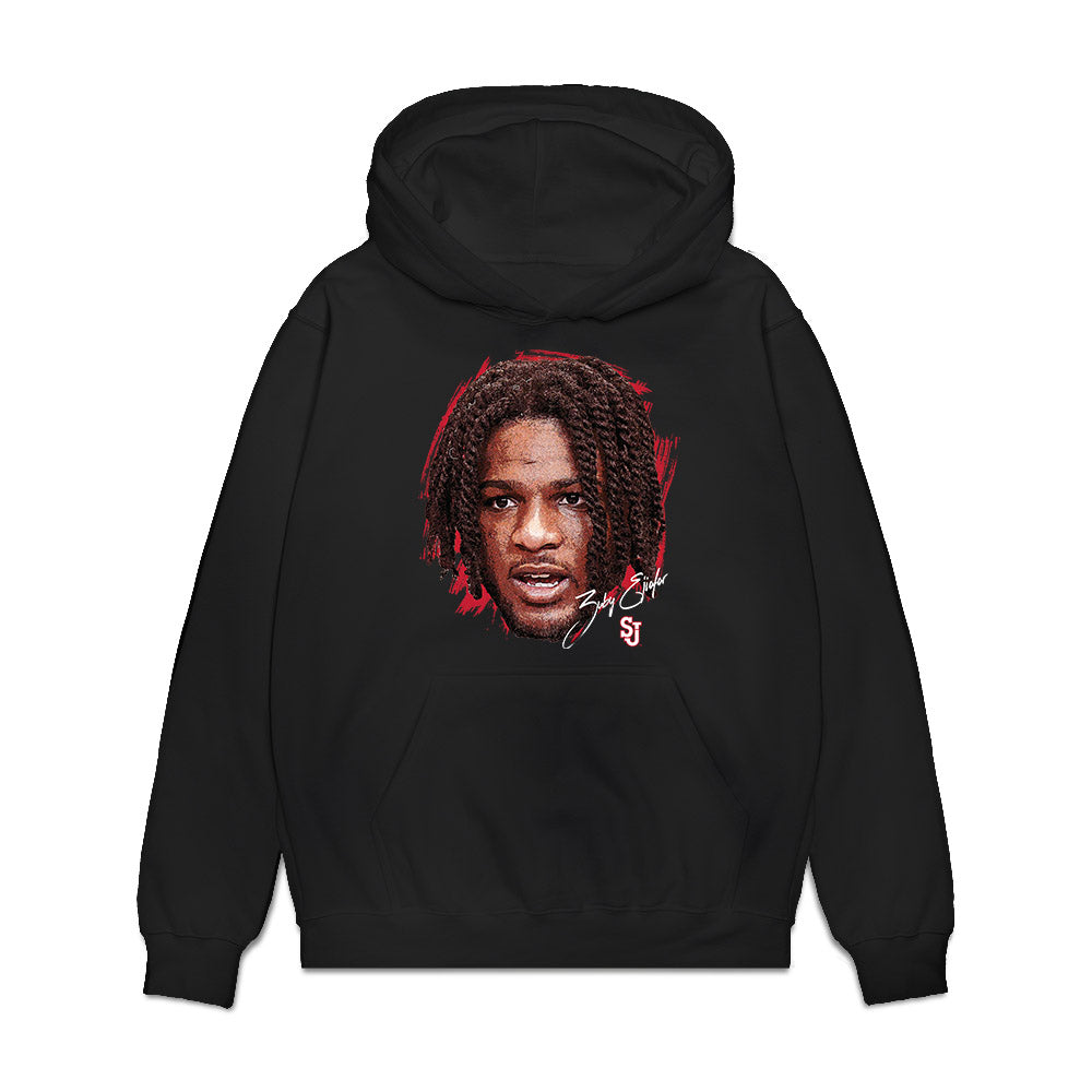St. Johns - NCAA Men's Basketball : Zuby Ejiofor - Gameface Premium Hooded Sweatshirt-0