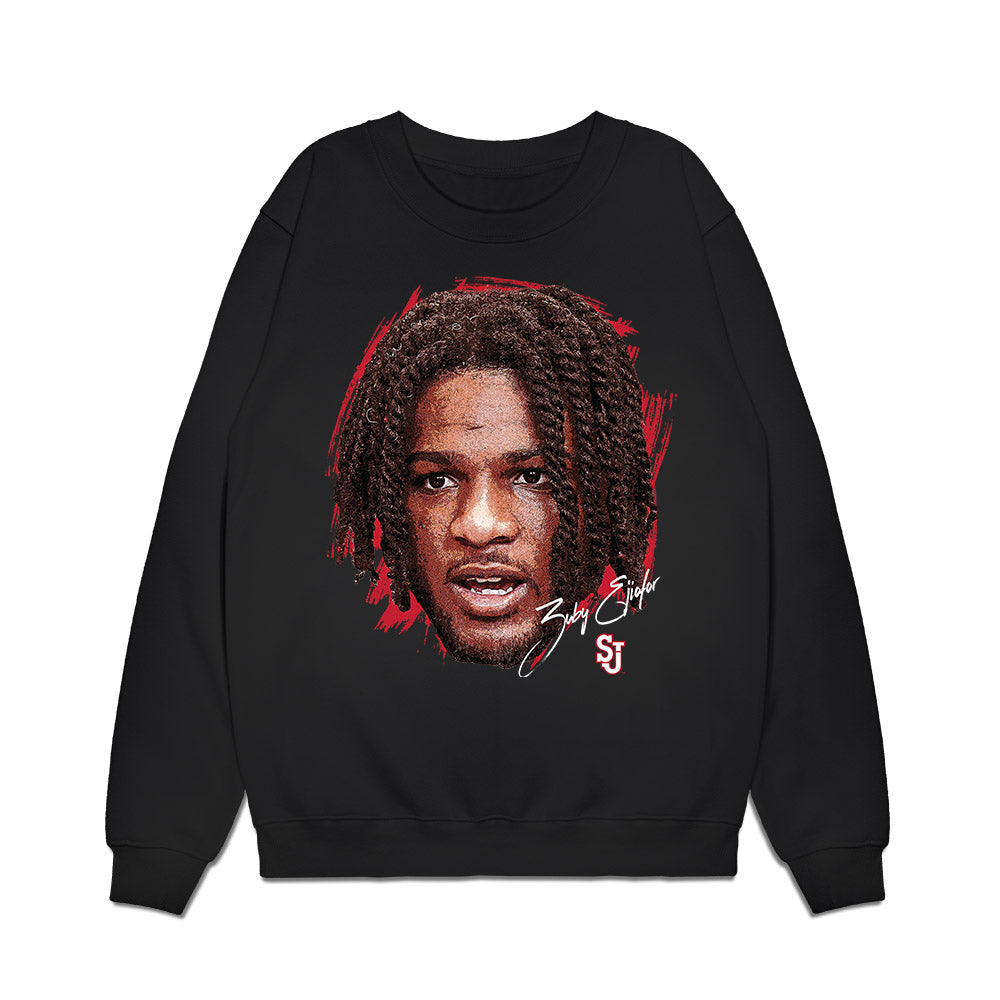 St. Johns - NCAA Men's Basketball : Zuby Ejiofor - Gameface Premium Crewneck Sweatshirt-0