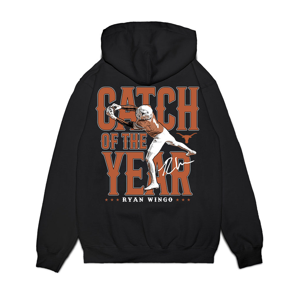 Texas - NCAA Football : Ryan Wingo - Catch of the Year Premium Hooded Sweatshirt-1