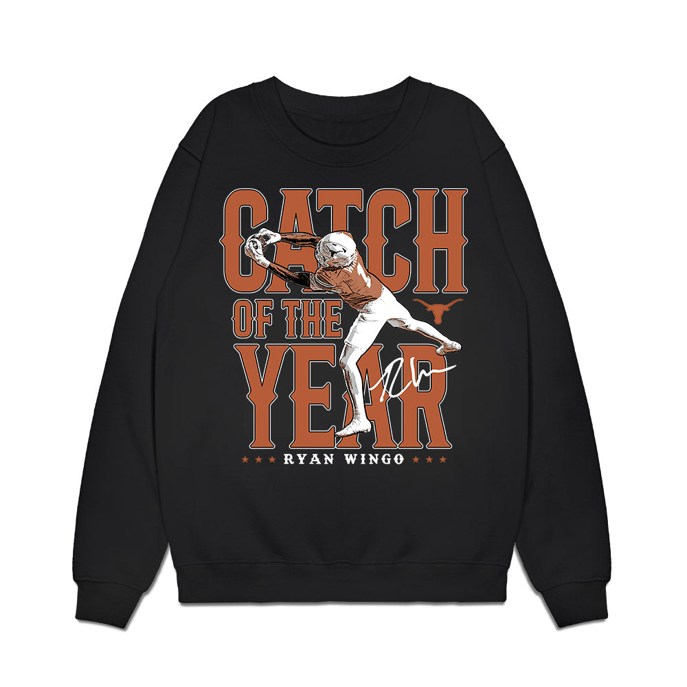 Texas - NCAA Football : Ryan Wingo - Catch of the Year Premium Crewneck Sweatshirt-0