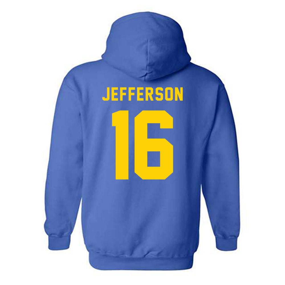 Delaware - NCAA Football : Noah Jefferson - Bowl Bound Sports Shersey Hooded Sweatshirt-1