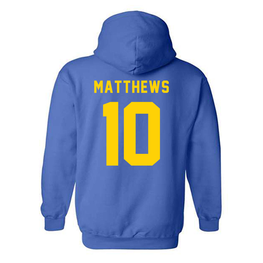 Delaware - NCAA Football : Blake Matthews - Bowl Bound Sports Shersey Hooded Sweatshirt-1