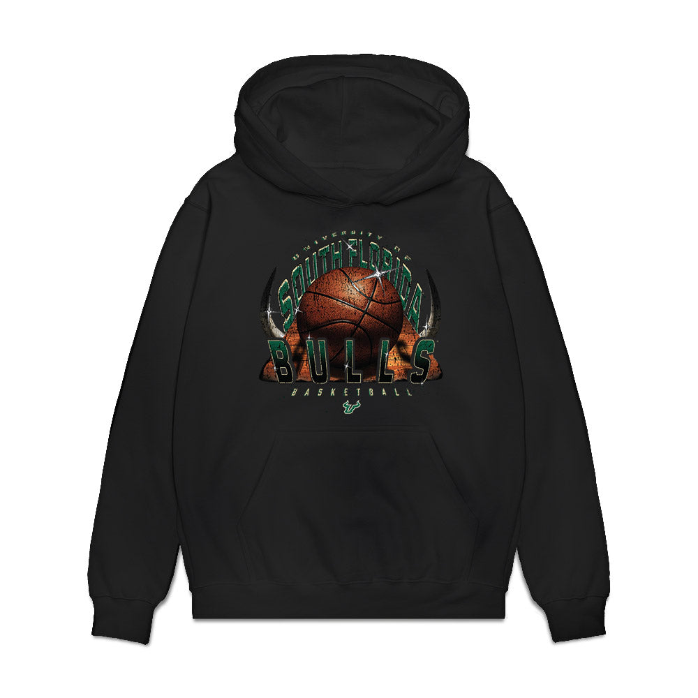 USF - NCAA Women's Basketball : Brooklyn Hall - Vintage Bulls Premium Hooded Sweatshirt-0