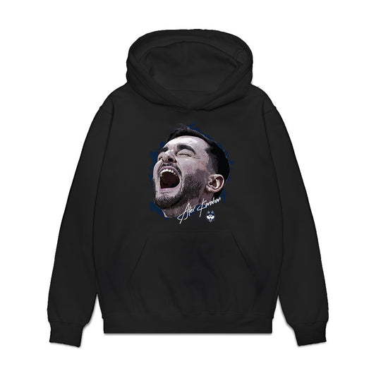 UConn - NCAA Men's Basketball : Alex Karaban - Game Face Premium Hooded Sweatshirt-0