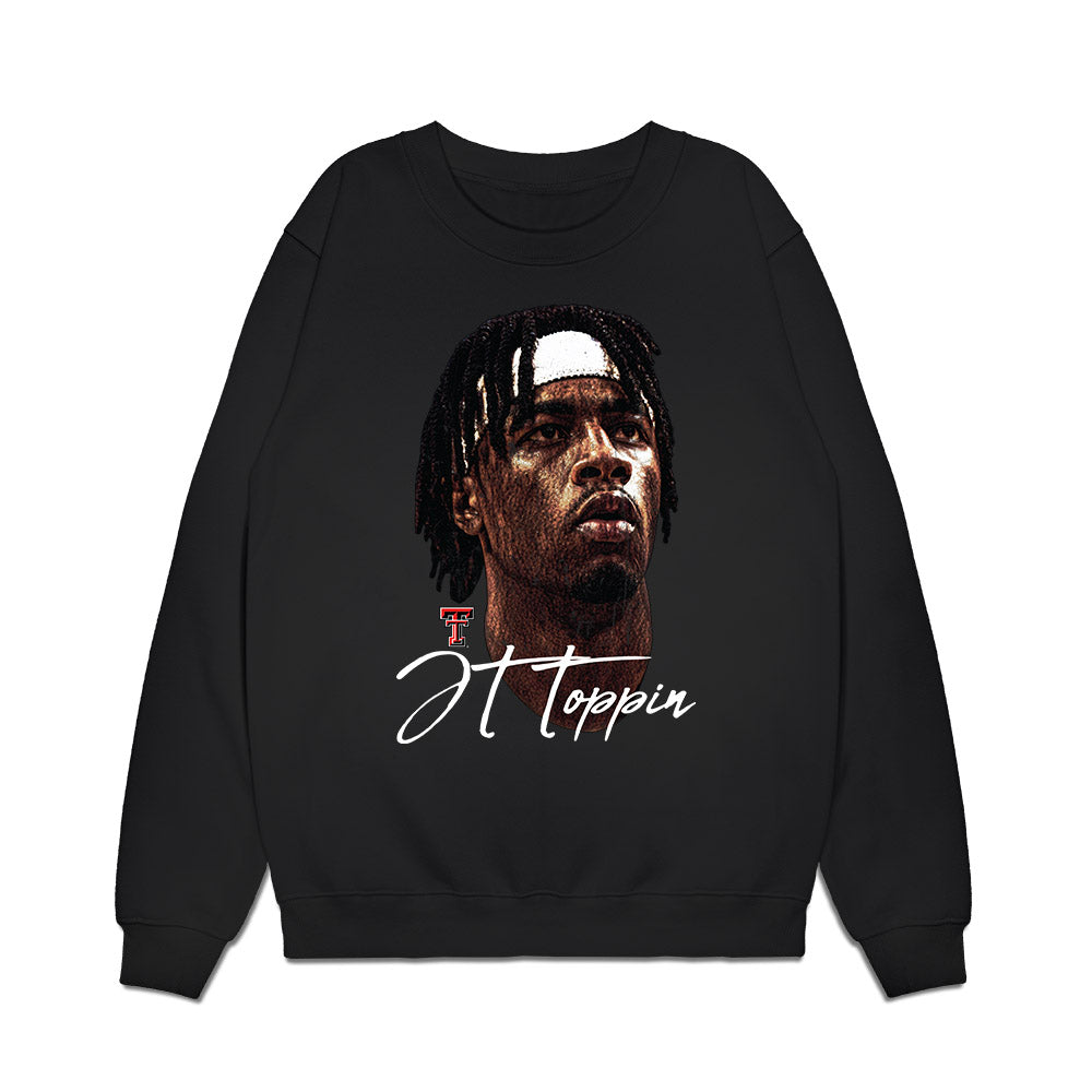 Texas Tech - NCAA Men's Basketball : JT Toppin - Gameface Premium Crewneck Sweatshirt-0