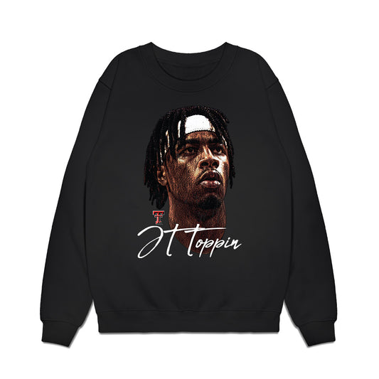 Texas Tech - NCAA Men's Basketball : JT Toppin - Gameface Premium Crewneck Sweatshirt-0