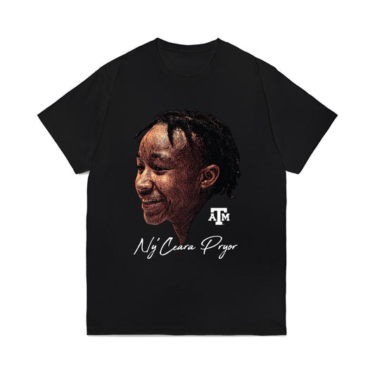 Texas A&M - NCAA Women's Basketball : Ny'Ceara Pryor - Game Face Comfort Colors T-Shirt-0