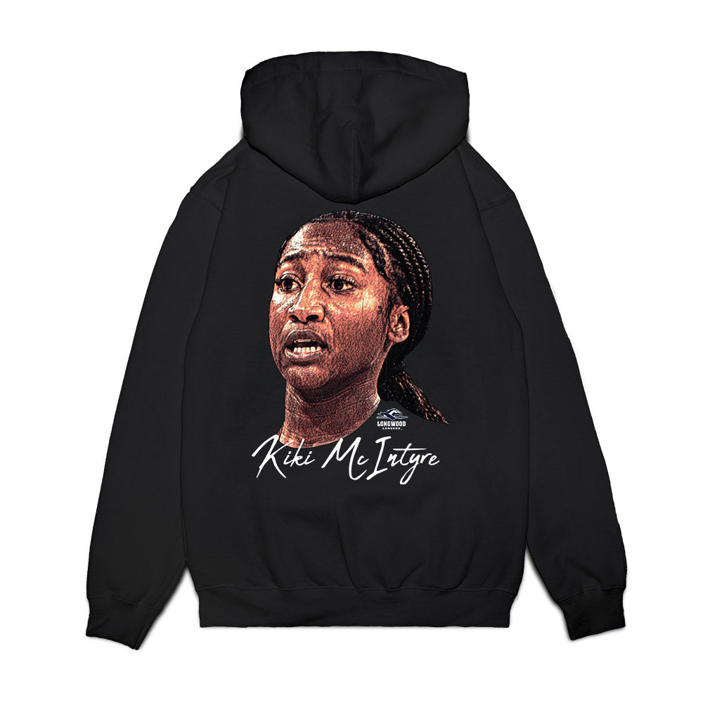 Longwood - NCAA Women's Basketball : Kiki McIntyre - Game Face Premium Hooded Sweatshirt-1