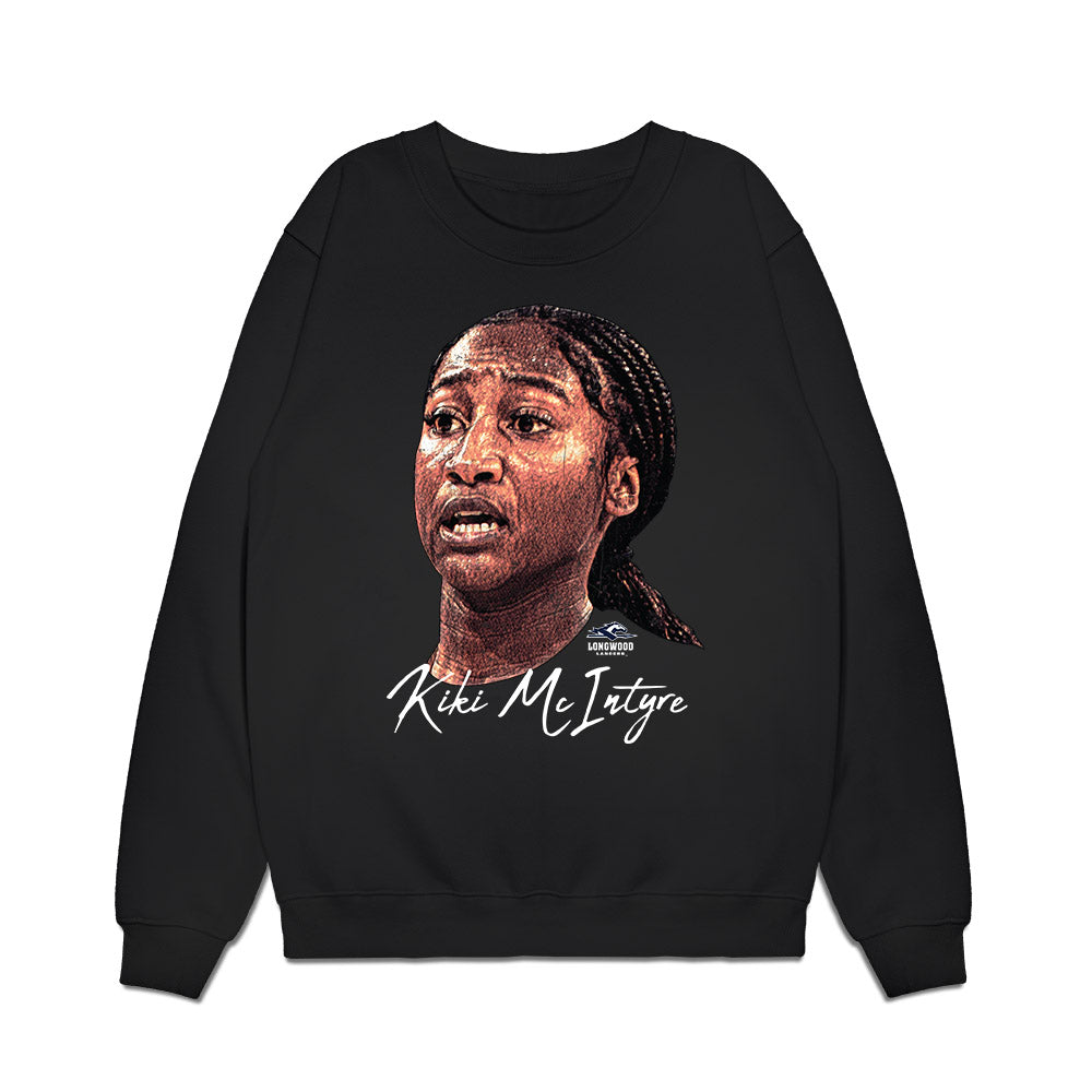 Longwood - NCAA Women's Basketball : Kiki McIntyre - Game Face Premium Crewneck Sweatshirt-0