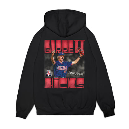 Arizona - NCAA Baseball : Garrett Hicks - Graphic Premium Hooded Sweatshirt-1
