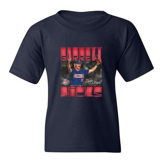 Arizona - NCAA Baseball : Garrett Hicks - Graphic Youth T-Shirt-0