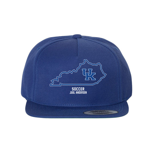 Kentucky - NCAA Men's Soccer : Marcus Juul Andersen - State Outline Snapback Hat-0