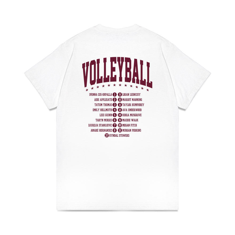 Texas A&M - NCAA Women's Volleyball : - Roster Comfort Colors T-Shirt-1