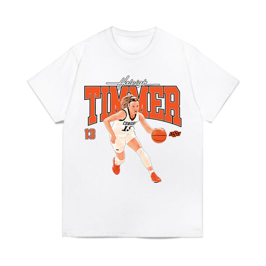 Oklahoma State - NCAA Women's Basketball : Haleigh Timmer - Collage Comfort Colors T-Shirt-0
