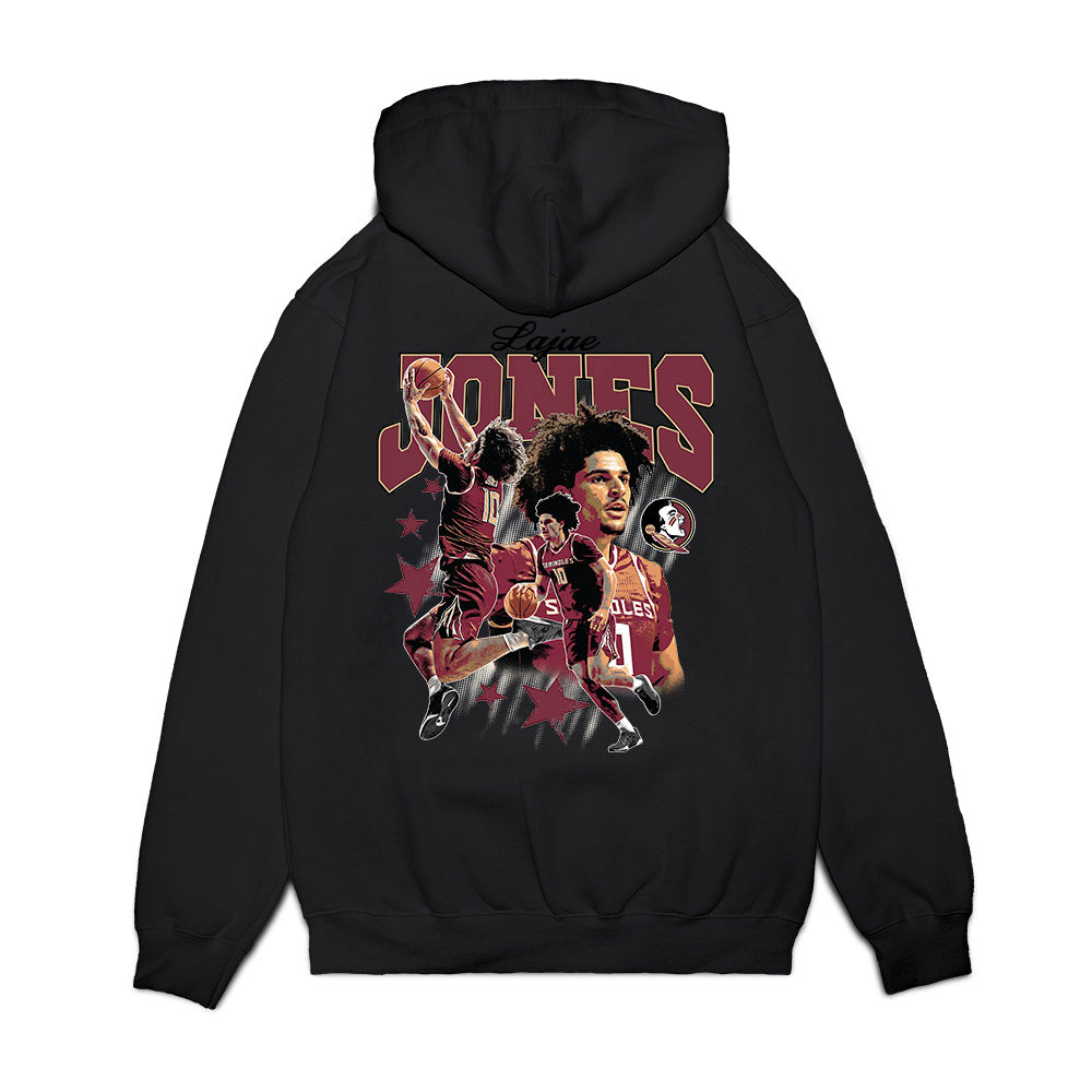 FSU - NCAA Men's Basketball : Lajae Jones - Graphic Premium Hooded Sweatshirt-1