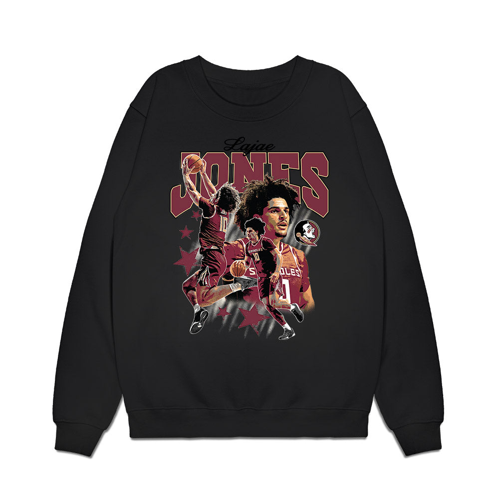 FSU - NCAA Men's Basketball : Lajae Jones - Graphic Premium Crewneck Sweatshirt-0