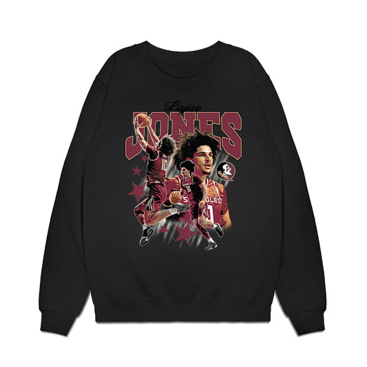 FSU - NCAA Men's Basketball : Lajae Jones - Graphic Premium Crewneck Sweatshirt-0