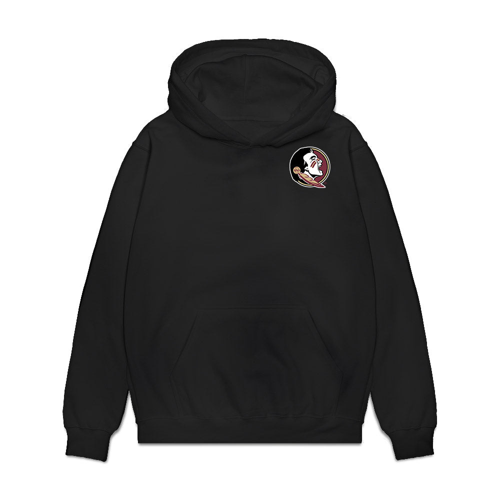 FSU - NCAA Men's Basketball : Lajae Jones - Graphic Premium Hooded Sweatshirt-0