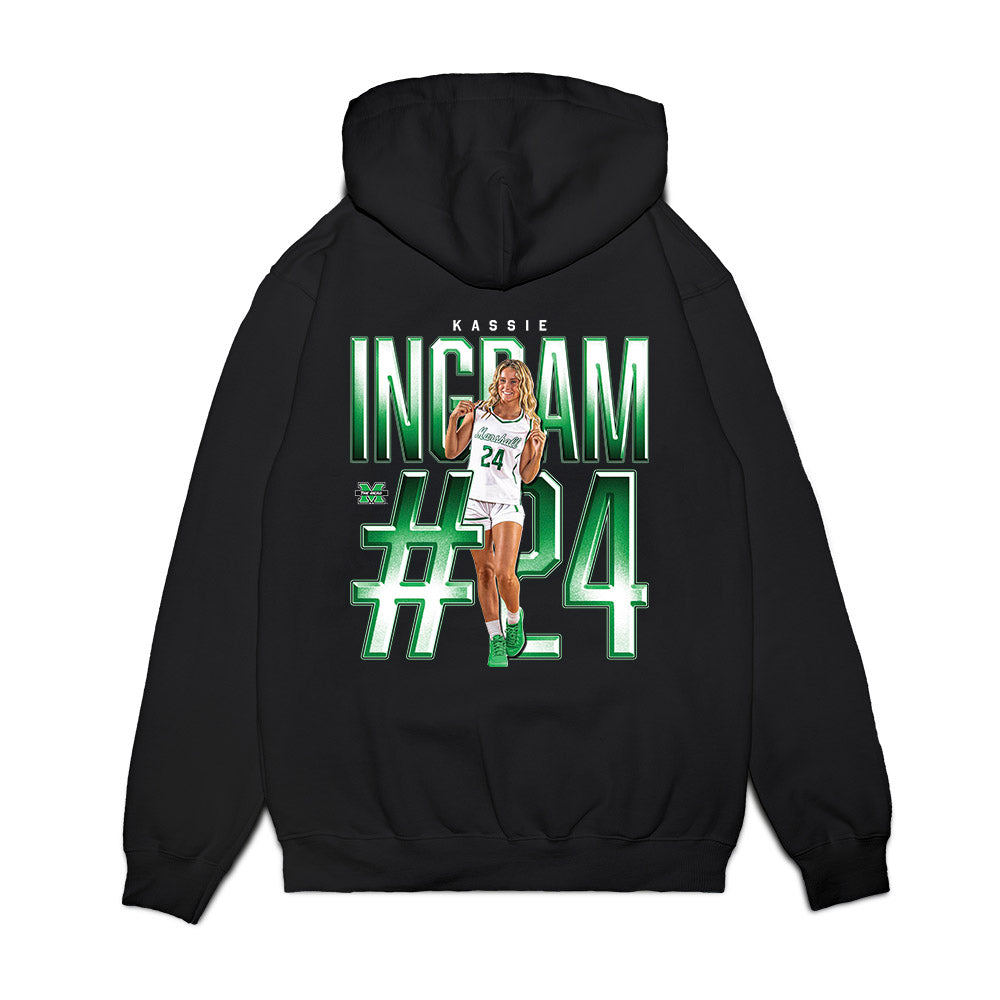 Marshall - NCAA Women's Basketball : Kassie Ingram - Collage Premium Hooded Sweatshirt-1