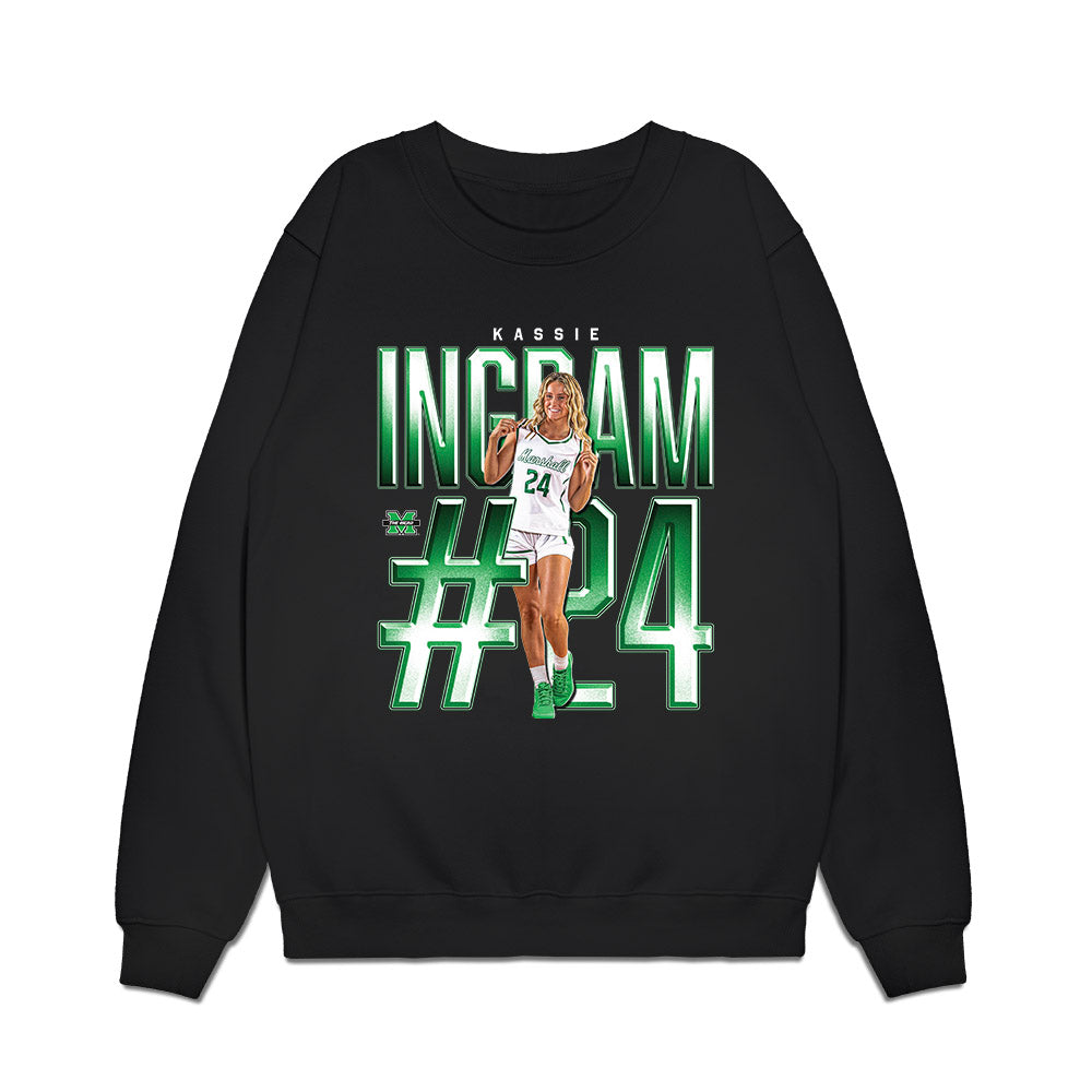 Marshall - NCAA Women's Basketball : Kassie Ingram - Collage Premium Crewneck Sweatshirt-0