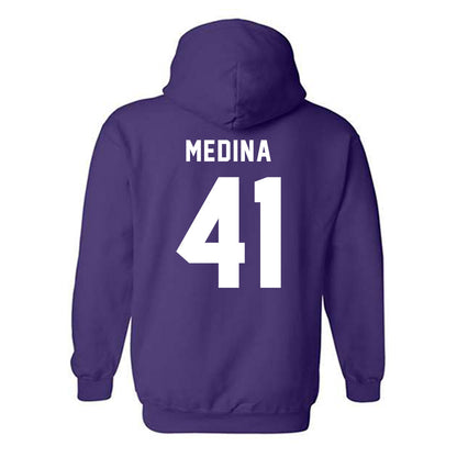 CCNY - NCAA Baseball : Justin Medina - Classic Shersey Hooded Sweatshirt-1