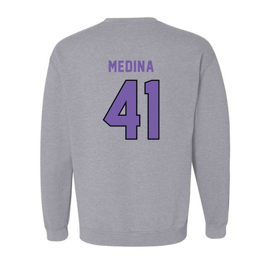 CCNY - NCAA Baseball : Justin Medina - Classic Shersey Crewneck Sweatshirt-1