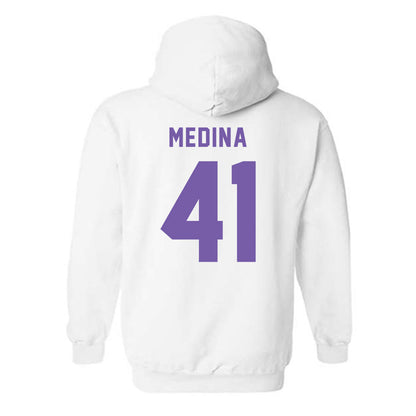 CCNY - NCAA Baseball : Justin Medina - Classic Shersey Hooded Sweatshirt-1