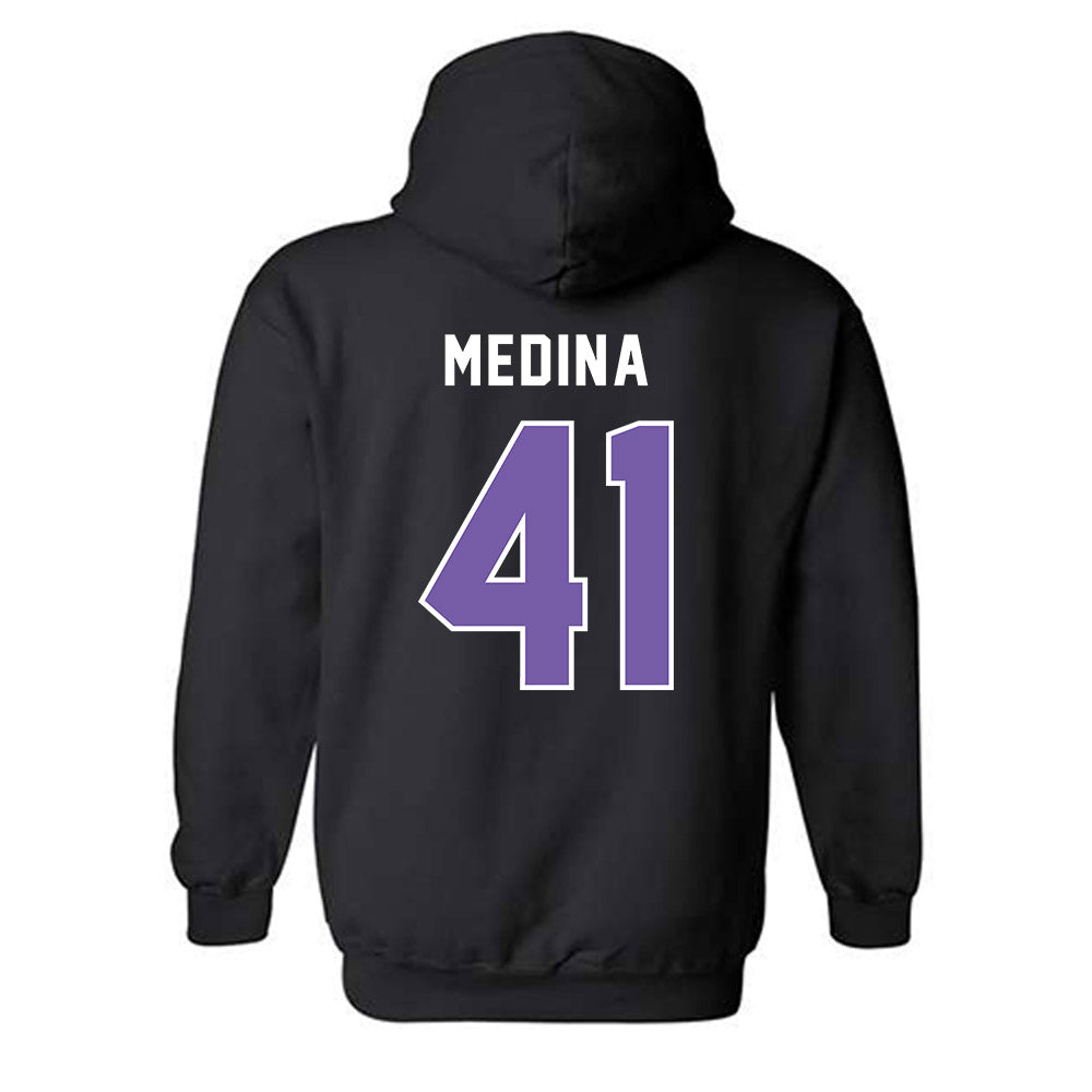 CCNY - NCAA Baseball : Justin Medina - Classic Shersey Hooded Sweatshirt-1
