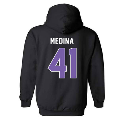 CCNY - NCAA Baseball : Justin Medina - Classic Shersey Hooded Sweatshirt-1