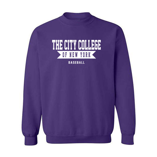 CCNY - NCAA Baseball : Erik Rank - Classic Shersey Crewneck Sweatshirt-0