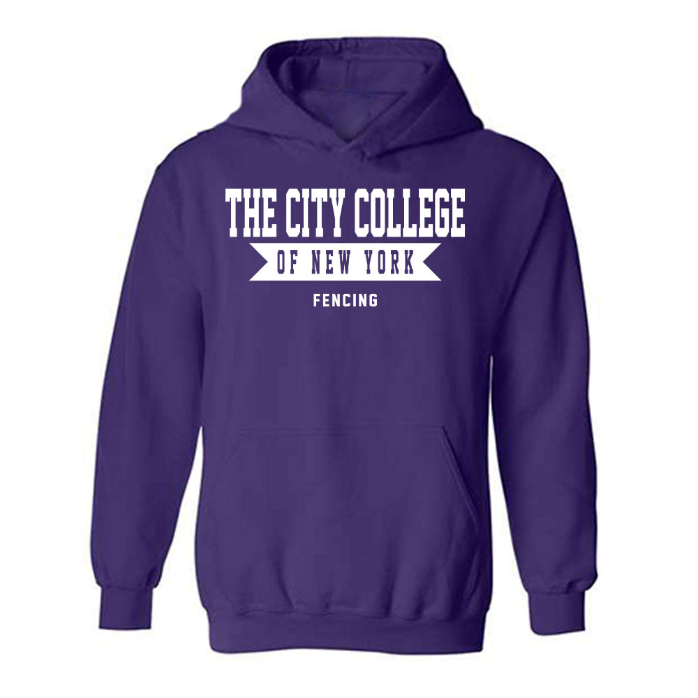 CCNY - NCAA Women's Fencing : Daniel Troubetzkoy - Classic Shersey Hooded Sweatshirt-0