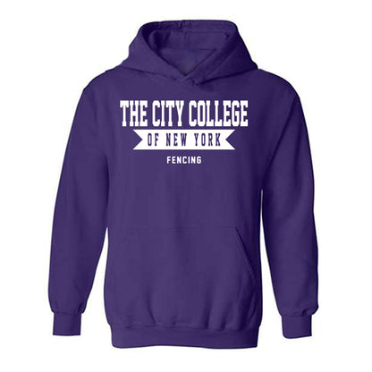 CCNY - NCAA Women's Fencing : Daniel Troubetzkoy - Classic Shersey Hooded Sweatshirt-0