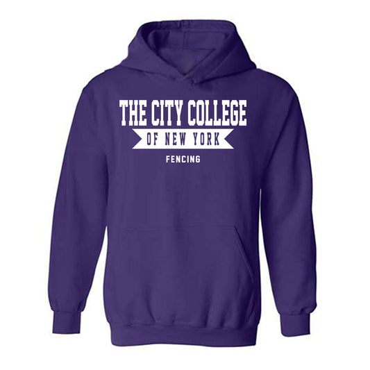 CCNY - NCAA Women's Fencing : Daniel Troubetzkoy - Classic Shersey Hooded Sweatshirt-0