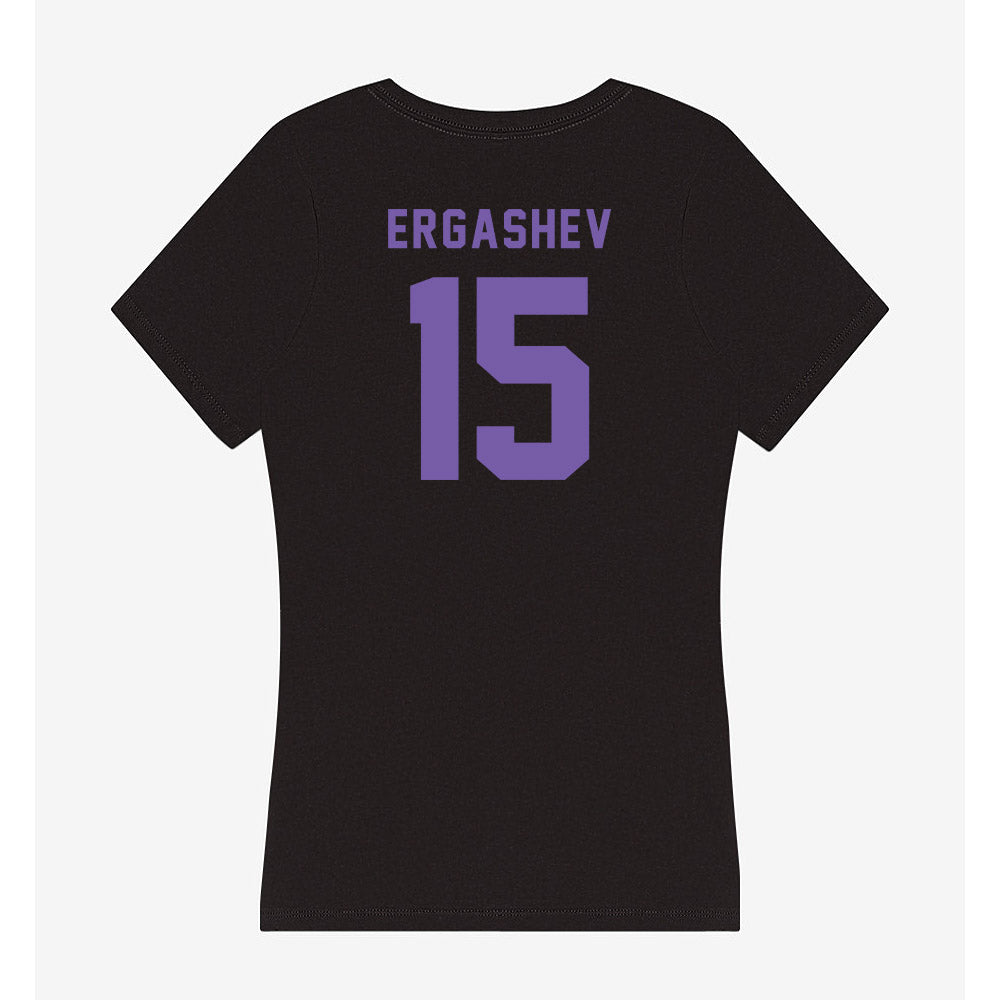CCNY - NCAA Men's Basketball : Komron Ergashev - Women's V-Neck T-Shirt-1