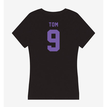 CCNY - NCAA Women's Volleyball : Nila Tom - Women's V-Neck T-Shirt-1
