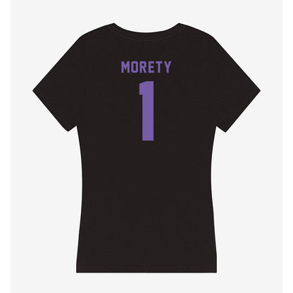 CCNY - NCAA Men's Basketball : Justin Morety - Women's V-Neck T-Shirt-1
