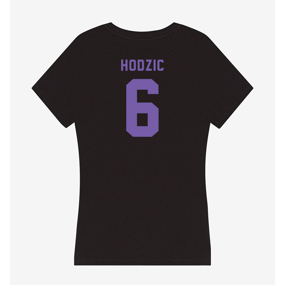 CCNY - NCAA Women's Soccer : Larisa Hodzic - Women's V-Neck T-Shirt-1