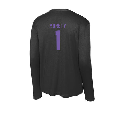 CCNY - NCAA Men's Basketball : Justin Morety - Activewear Long Sleeve T-Shirt-1