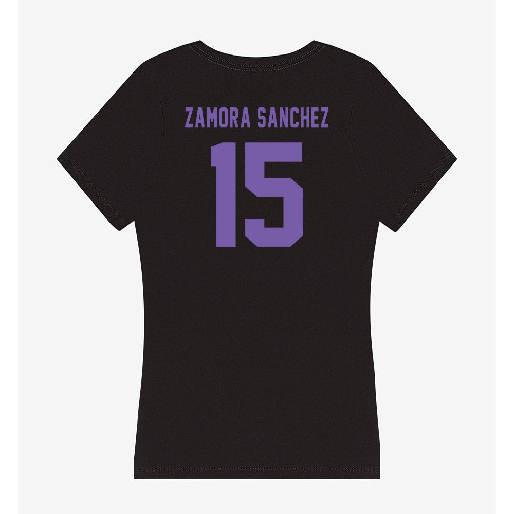 CCNY - NCAA Women's Volleyball : Ivanna Zamora Sanchez - Women's V-Neck T-Shirt-1