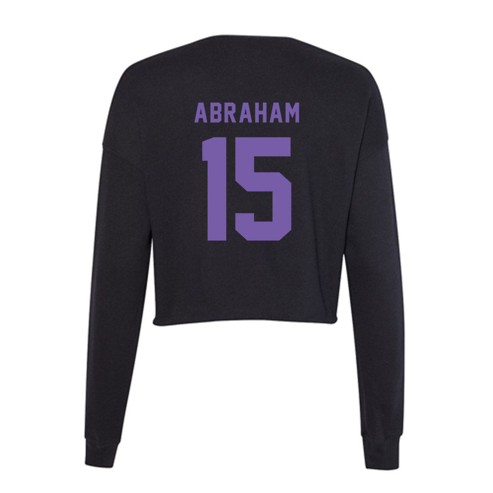 CCNY - NCAA Men's Volleyball : Alex Abraham - Women's Cropped Crew Fleece-1