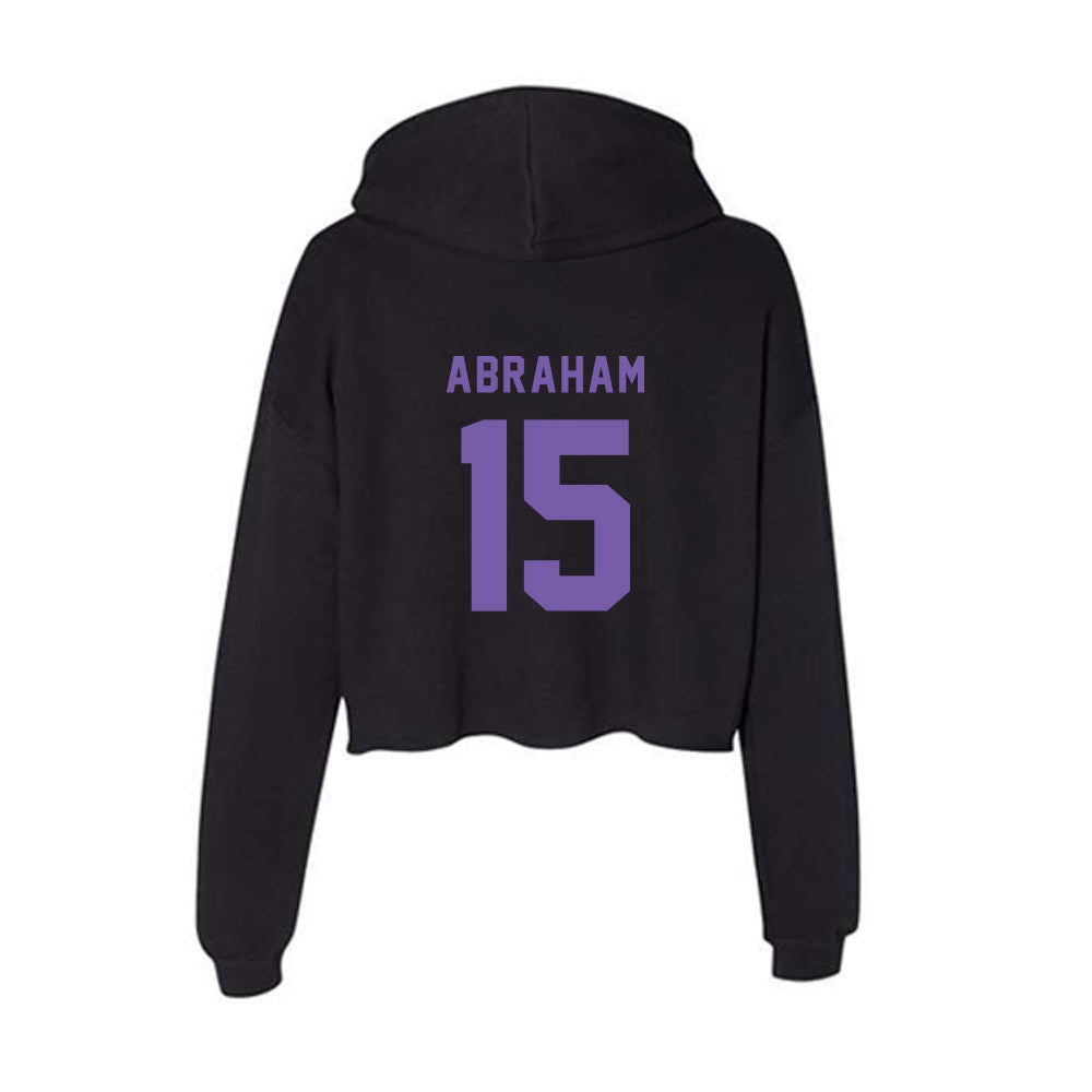 CCNY - NCAA Men's Volleyball : Alex Abraham - Women's Crop Fleece Hoodie-1