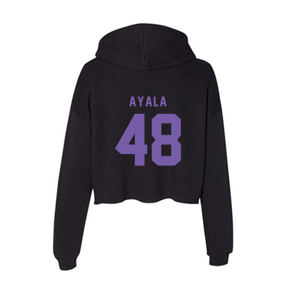 CCNY - NCAA Baseball : Shawn Ayala - Women's Crop Fleece Hoodie-1