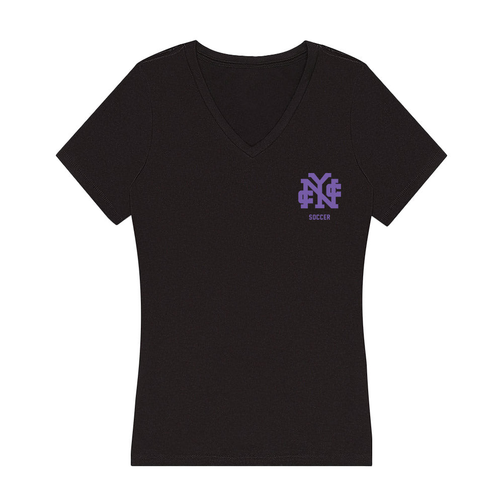 CCNY - NCAA Men's Soccer : Milton Pingarron - Women's V-Neck T-Shirt-0